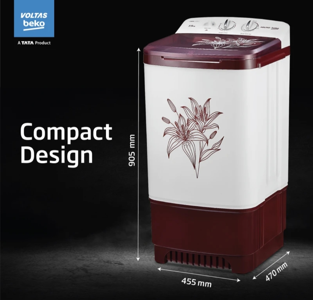 Voltas Beko by A Tata Product 7.5 kg Washer only Maroon